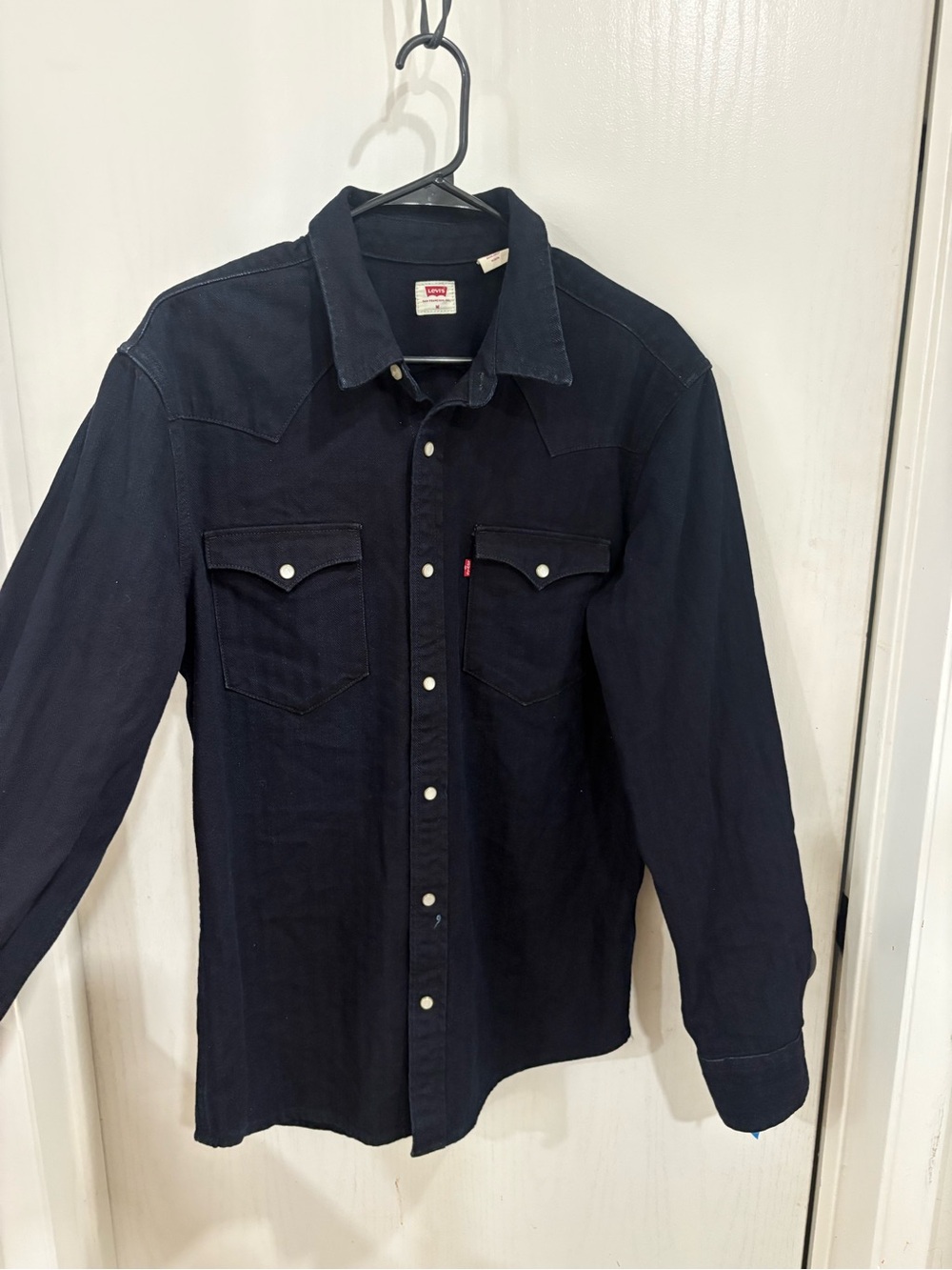 Levi's Men's Navy denim Western Button-Down Shirt